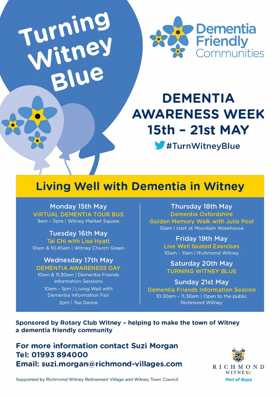 Turning Witney Blue - Dementia Awareness Week