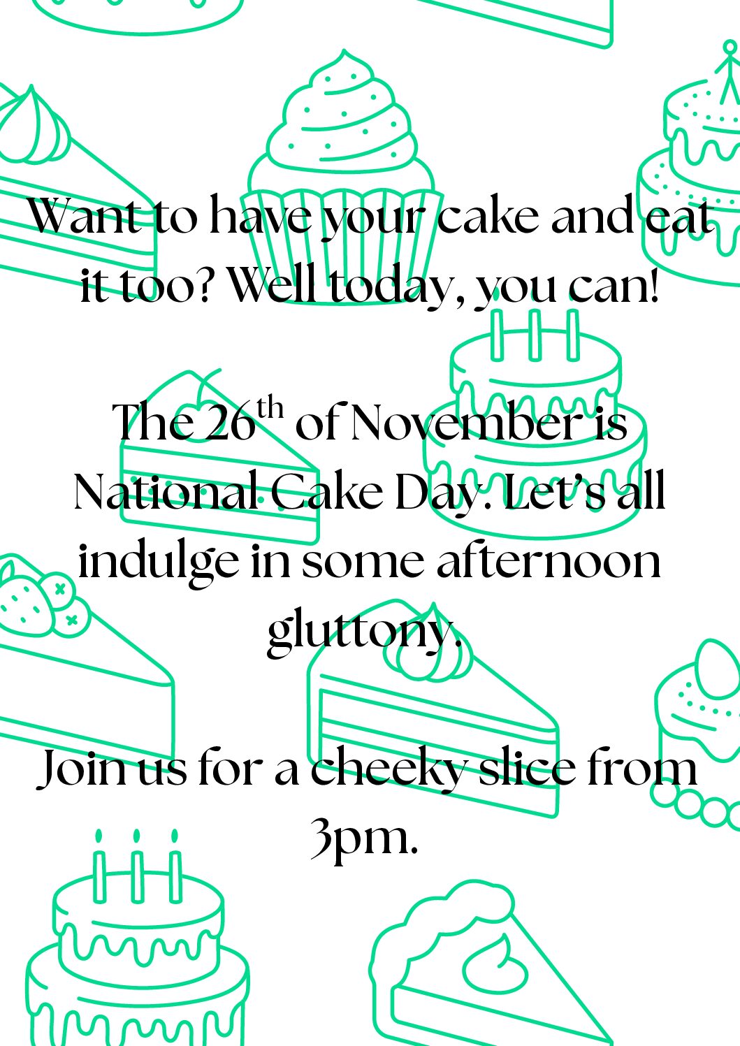 National Cake Day Poster